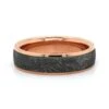 14K Rose Gold And Gibeon Meteorite Wedding Band