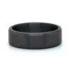 Tantalum Satin Finish Beveled Edge Wedding Ring -Luxe Rings Shop GFB04519A