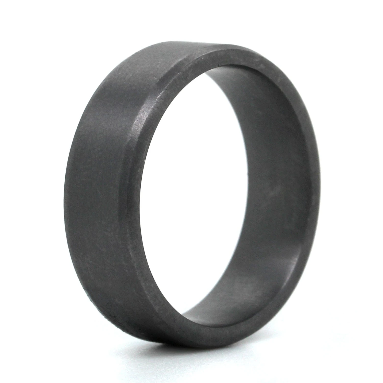 Tantalum Satin Finish Beveled Edge Wedding Ring 5 Tantalum Satin Finish Beveled Edge Wedding Ring - Image 3