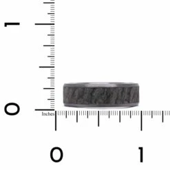 Grey Tantalum Band With Lava Rock Center -Luxe Rings Shop GFB04602B