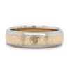 14K Two-Tone Hammered Center Band -Luxe Rings Shop GFB04620