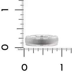 14K White Gold Satin Center With Polish Edge Band -Luxe Rings Shop GFB04623B