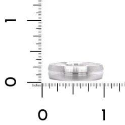 14K White Gold Satin Finish With Groove Center Band -Luxe Rings Shop GFB04629B