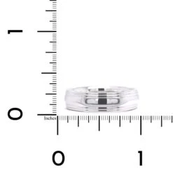 14K White Gold Polished Center With Groove Edge Band -Luxe Rings Shop GFB04631B