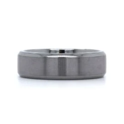 Grey Tantalum Band With Brushed Center
