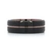 Black Tungsten With Brown Tungsten Stripe Band -Luxe Rings Shop GFB04648