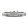 18K White Gold Channel Set Milgrain Diamond Band -Luxe Rings Shop LCDBS0151A