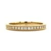 18K Yellow Gold Channel Set Milgrain Diamond Band -Luxe Rings Shop LCDBS0152A