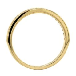 18K Yellow Gold Channel Set Milgrain Diamond Band 9 18K Yellow Gold Channel Set Milgrain Diamond Band -Luxe Rings Shop LCDBS0152C