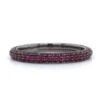 18K White Gold 3 Row Ruby Band 2 18K White Gold 3 Row Ruby Band -Luxe Rings Shop LDB1853