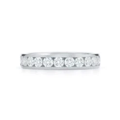 18K White Gold Diamond Channel Set Wedding Ring