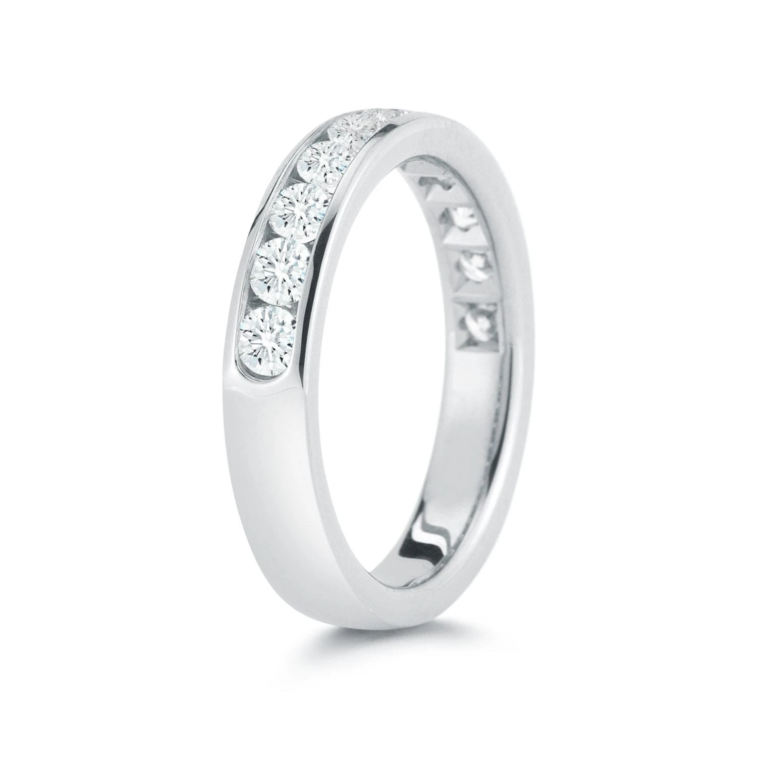 18K White Gold Diamond Channel Set Wedding Ring 5 18K White Gold Diamond Channel Set Wedding Ring - Image 3