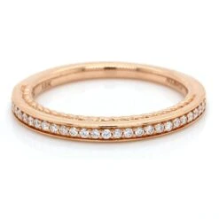 18K Rose Gold Diamond Band
