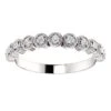 18K White Gold Bezel Milgrain Diamond Band -Luxe Rings Shop LDB3331 aea411c1 4204 4769 af3b 86bd941c764f