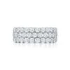18K White Gold 3 Row Diamond Band 2 18K White Gold 3 Row Diamond Band -Luxe Rings Shop LDB3489