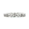 18K White Gold Alternating Round And Teardrop Wedding Band -Luxe Rings Shop LDB3877A