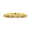 18K Yellow Gold Alternating Round And Floral Milgrain Wedding Band -Luxe Rings Shop LDB3879A