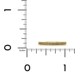 18K Yellow Gold Round Beaded Edge Wedding Band -Luxe Rings Shop LDB3886C