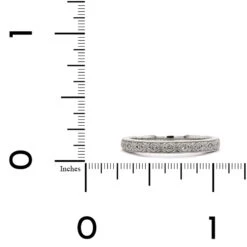 18K White Gold Vintage Inspired Milgrain Wedding Band -Luxe Rings Shop LDB3888C