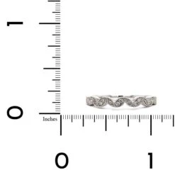 18K White Gold Leaf Pattern Milgrain Wedding Band -Luxe Rings Shop LDB3889C