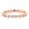 18K Rose Gold Round Milgrain Diamond Band 2 18K Rose Gold Round Milgrain Diamond Band -Luxe Rings Shop LDB3895