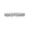 18K White Gold Alternating Shape Milgrain Wedding Band -Luxe Rings Shop LDB3896A
