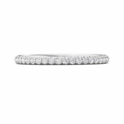 18K White Gold FlyerFit Micro Pave Wedding Ring