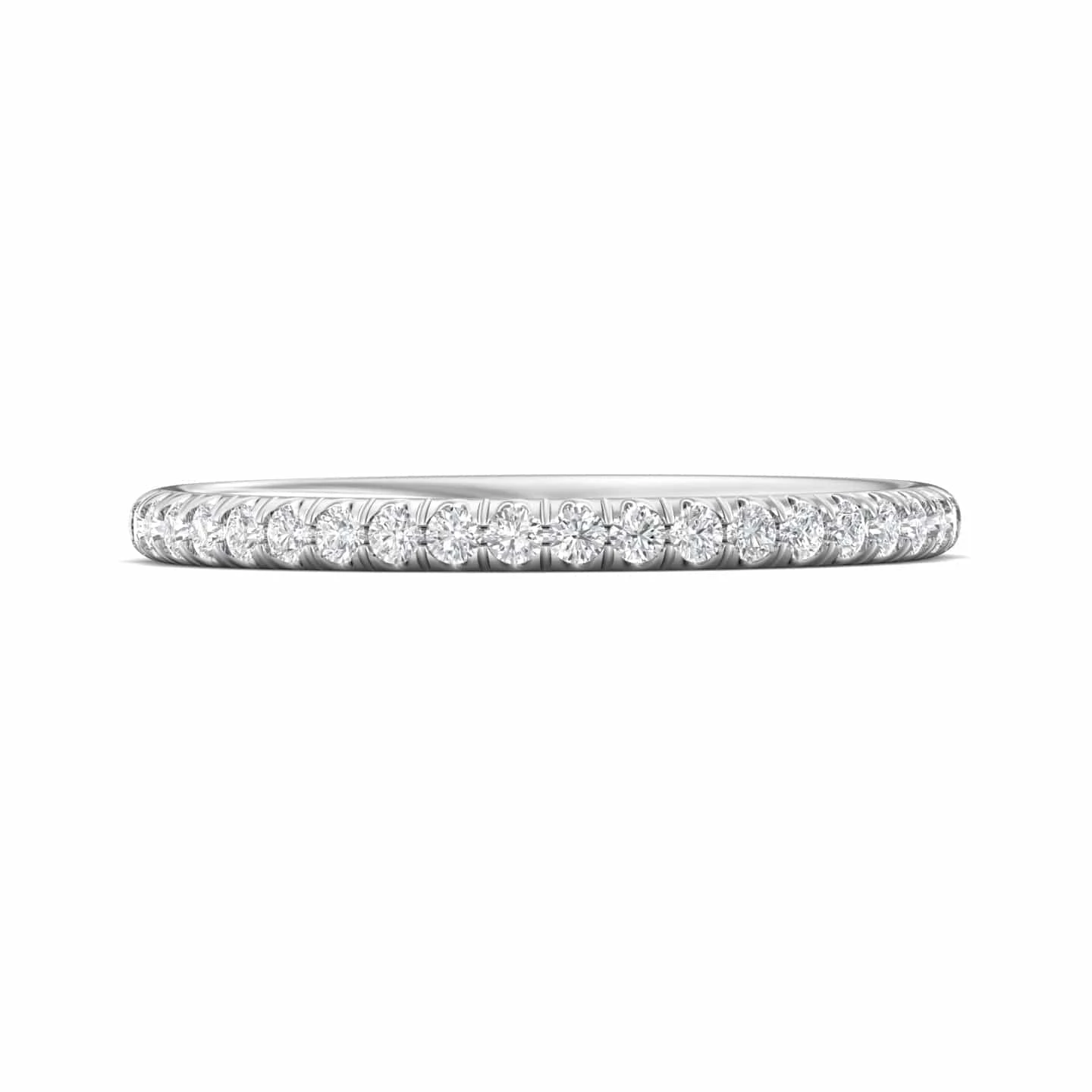 18K White Gold FlyerFit Micro Pave Wedding Ring 3 18K White Gold FlyerFit Micro Pave Wedding Ring