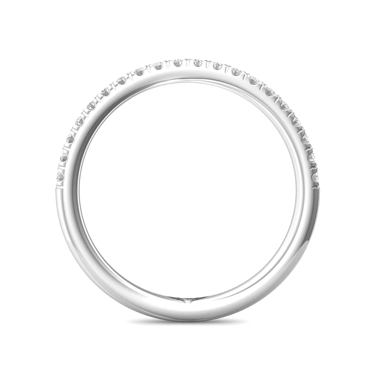 18K White Gold FlyerFit Micro Pave Wedding Ring 7 18K White Gold FlyerFit Micro Pave Wedding Ring - Image 5