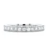 18K White Gold Bead Set Diamond Band