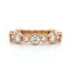 18K Rose Gold Bezel Set Diamond Band -Luxe Rings Shop LDB4179