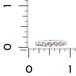 18K White Gold Milgrain Diamond Band -Luxe Rings Shop LDB4236C