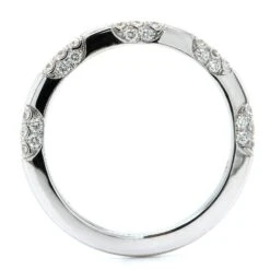 18K White Gold Cluster Diamond Band 8 18K White Gold Cluster Diamond Band -Luxe Rings Shop LDB4326C