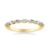 18K Yellow Gold Marquise Diamond Band -Luxe Rings Shop LDB4400