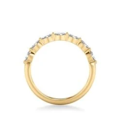 18K Yellow Gold Marquise Diamond Band -Luxe Rings Shop LDB4400c