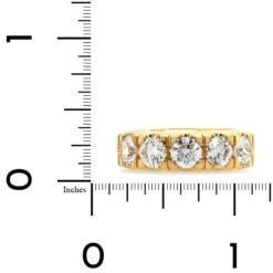18K Yellow Gold 5 Stone Diamond Band -Luxe Rings Shop LDB4442C 7273ed5e 293d 4460 8c96 27b3d3de428c