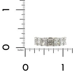Platinum 7 Stone Radiant Cut Diamond Shared Prong Band -Luxe Rings Shop LDB4453D