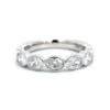 Platinum Bezel Set Oval Diamond Band 1 Platinum Bezel Set Oval Diamond Band -Luxe Rings Shop LDB4497A