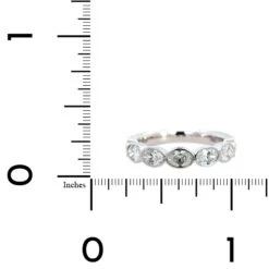 Platinum Bezel Set Oval Diamond Band -Luxe Rings Shop LDB4497D
