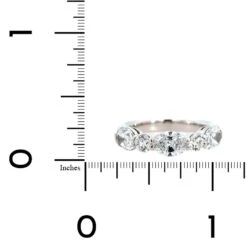 Platinum Shared Prong Alternating Round And Oval Diamond Band 10 Platinum Shared Prong Alternating Round And Oval Diamond Band -Luxe Rings Shop LDB4500D