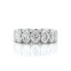 18K White Gold 5 Stone Oval Diamond Band -Luxe Rings Shop LDBS0086