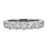 Platinum Prong Set 5 Stone Diamond Band -Luxe Rings Shop LDBS0104