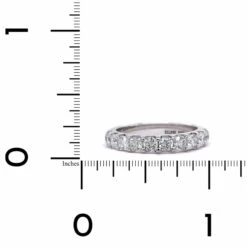 18K White Gold Shared Prong 10-Stone Band -Luxe Rings Shop LDBS0137B