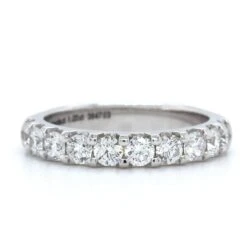 18K White Gold Shared Prong 10-Stone Band -Luxe Rings Shop LDBS0137 c5906fe9 cd81 4beb b915 10144a71a95a