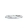 18K White Gold Prong Set Diamond Band -Luxe Rings Shop LDBS0147A