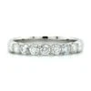 18K White Gold 7 Stone Diamond Band -Luxe Rings Shop LDBS0153A