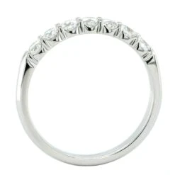 18K White Gold 7 Stone Diamond Band -Luxe Rings Shop LDBS0153C