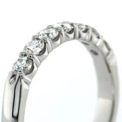 18K White Gold 7 Stone Diamond Band -Luxe Rings Shop LDBS0153D