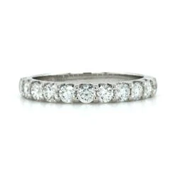 18K White Gold 11 Stone Diamond Band