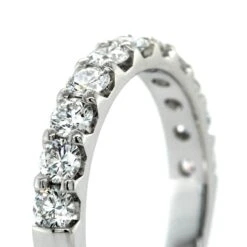 18K White Gold 11 Stone Diamond Band -Luxe Rings Shop LDBS0158D